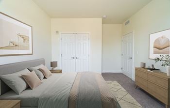 Luxury vinyl plank flooring plus plush carpeting in bedrooms